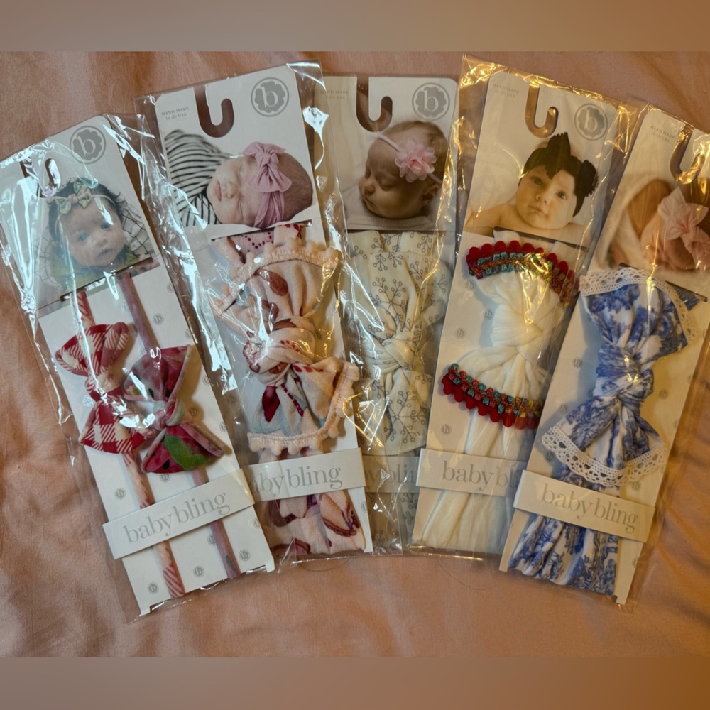 Lot of 5 Baby Bling Headbands - NEW